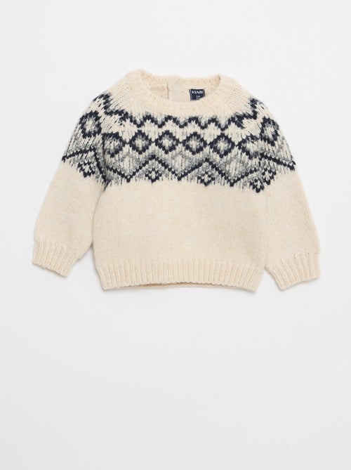 Camisola quente jacquard - Kiabi