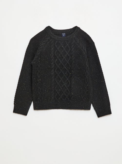 Camisola quente lisa de gola redonda - Kiabi