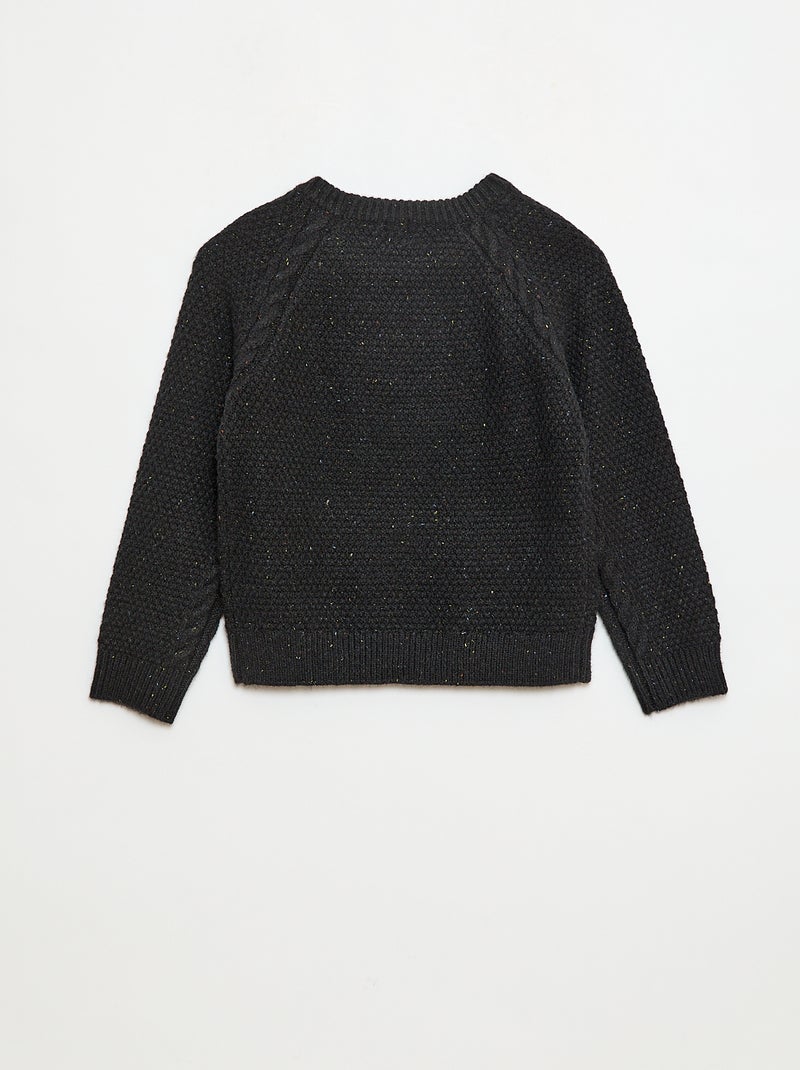 Camisola quente lisa de gola redonda Cinza - Kiabi