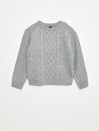 Camisola quente lisa de gola redonda