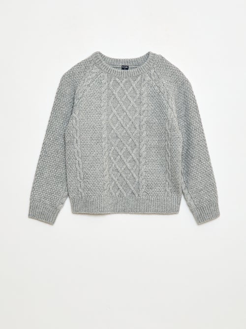 Camisola quente lisa de gola redonda - Kiabi