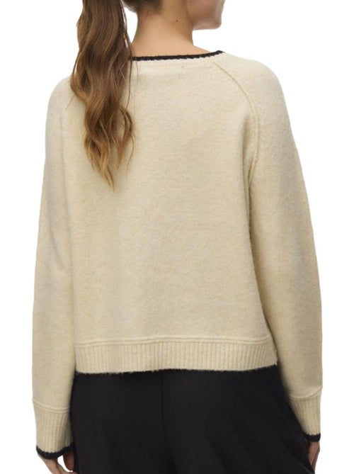 Camisola Raglan Maquarius Cru Vero Moda para Mulher - Kiabi Camisola Raglan Maquarius Cru Vero Moda para Mulher - Kiabi