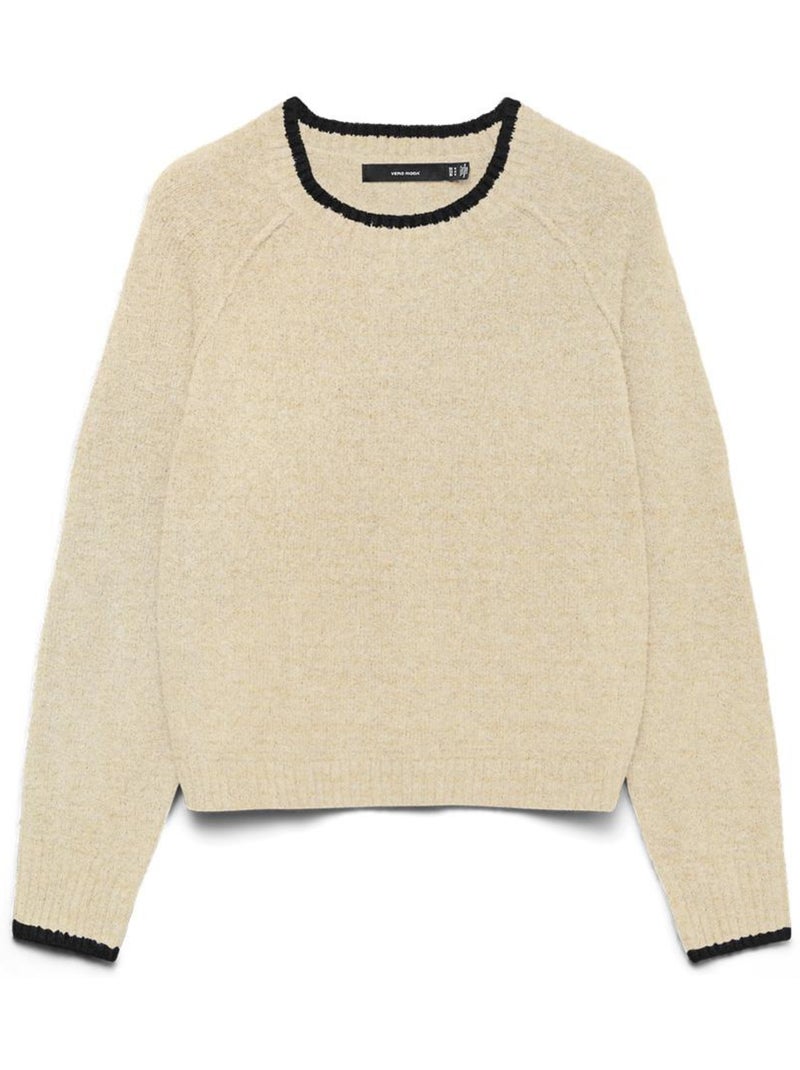 Camisola Raglan Maquarius Cru Vero Moda para Mulher Ecru - Kiabi