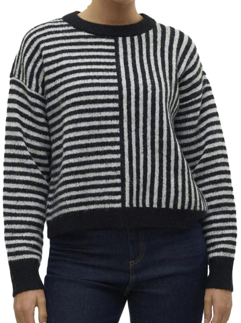 Camisola Ranus Vero Moda para Mulher Bege/Preta Preto - Kiabi