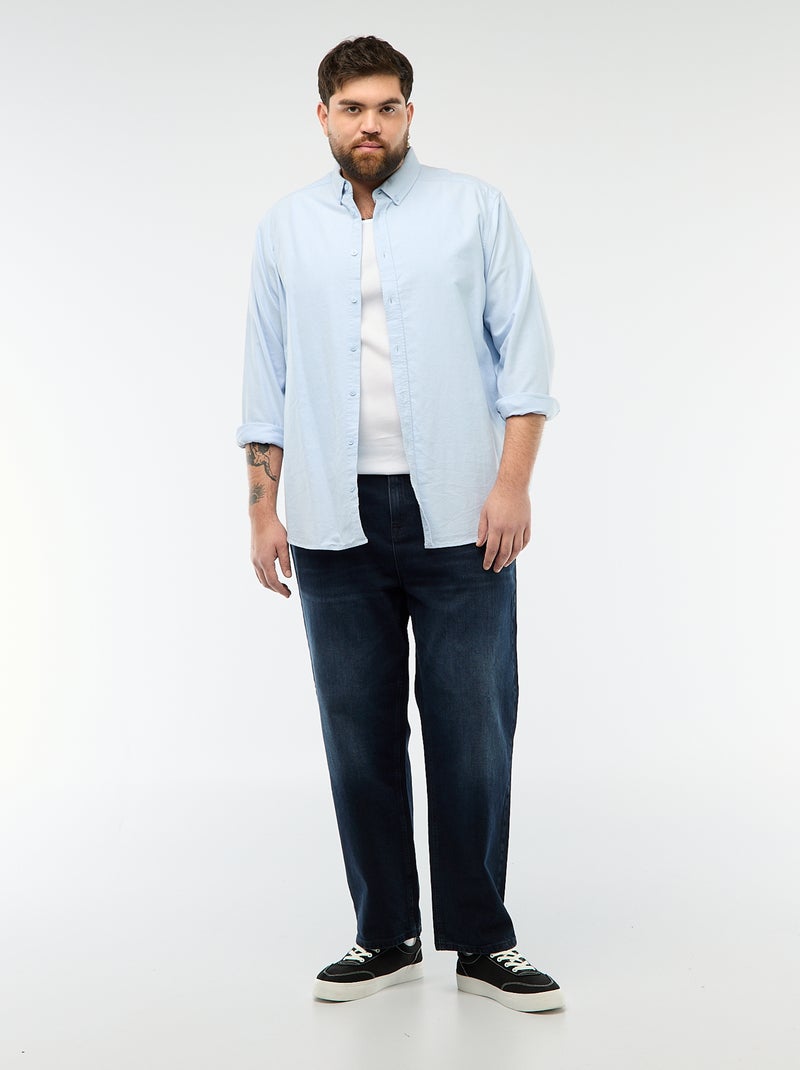 Camisola regata regular em malha canelada Branco - Kiabi