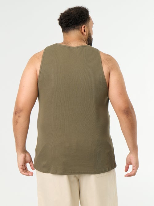Camisola regata regular em malha canelada - Kiabi