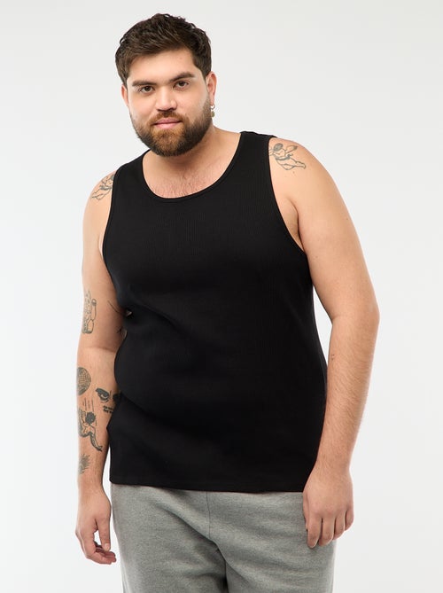 Camisola regata regular em malha canelada - Kiabi