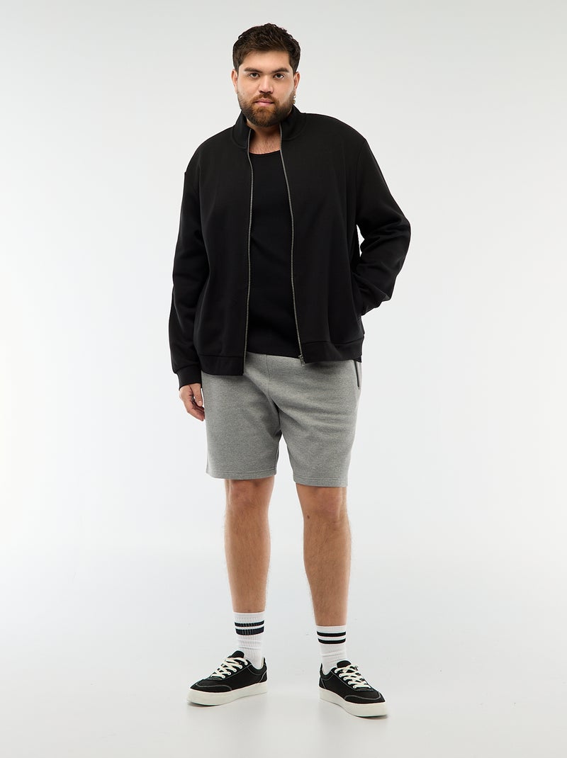 Camisola regata regular em malha canelada Preto - Kiabi