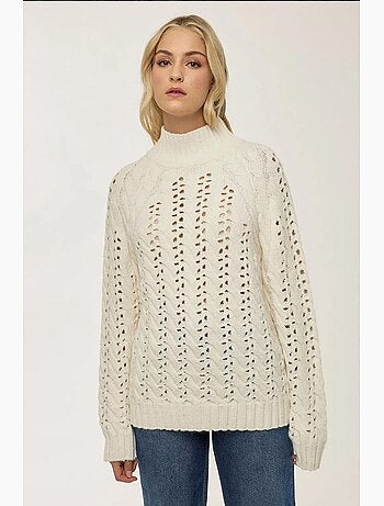 Camisola Regular Fit com aplicações vazadas