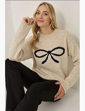 Camisola relaxed fit com detalhe de laço hiccup