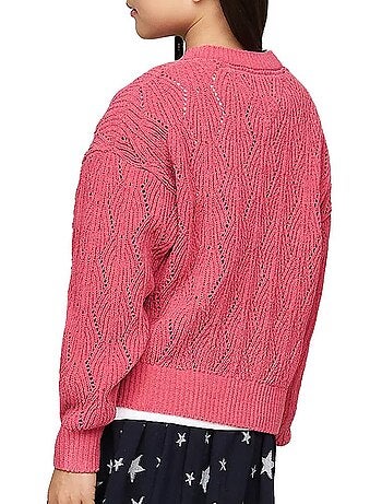 Camisola Rosa de Chenille para Menina Tommy Hilfiger