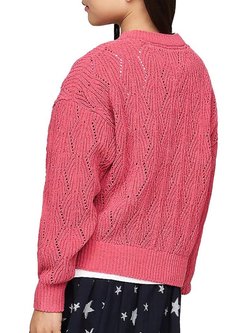 Camisola Rosa de Chenille para Menina Tommy Hilfiger Rosa - Kiabi