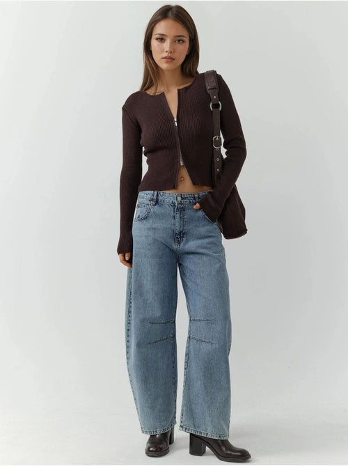 Camisola sabrina com zíper hiccup - Kiabi