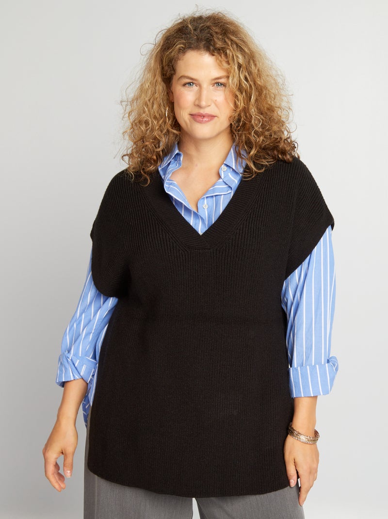 Camisola sem manga Preto - Kiabi