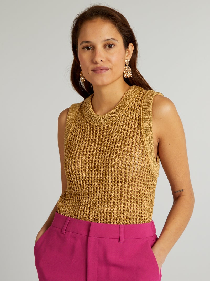 Camisola sem mangas AMARELO - Kiabi