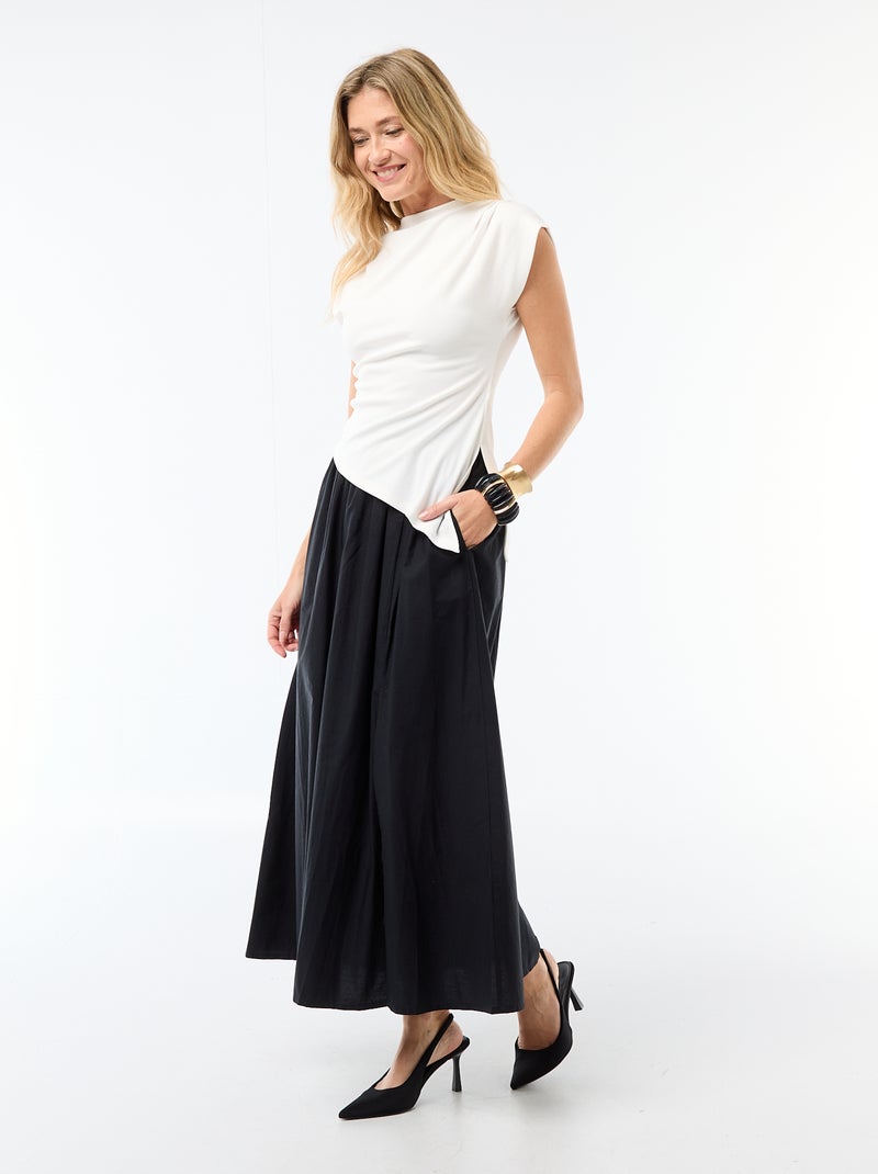 Camisola sem mangas assimétrica Branco - Kiabi