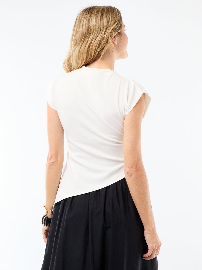 Camisola sem mangas assimétrica Branco - Kiabi