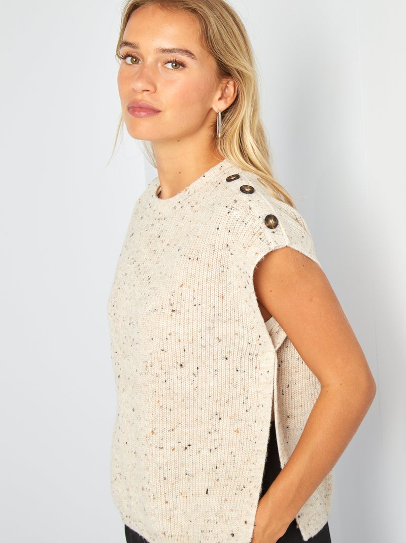 Camisola sem mangas BEGE - Kiabi