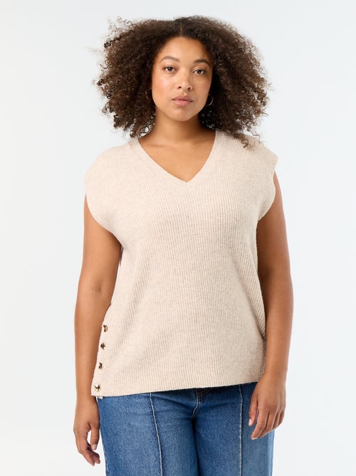 Camisola sem mangas com bijuteria dourada - Kiabi Camisola sem mangas com bijuteria dourada - Kiabi