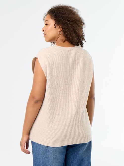 Camisola sem mangas com bijuteria dourada - Kiabi Camisola sem mangas com bijuteria dourada - Kiabi