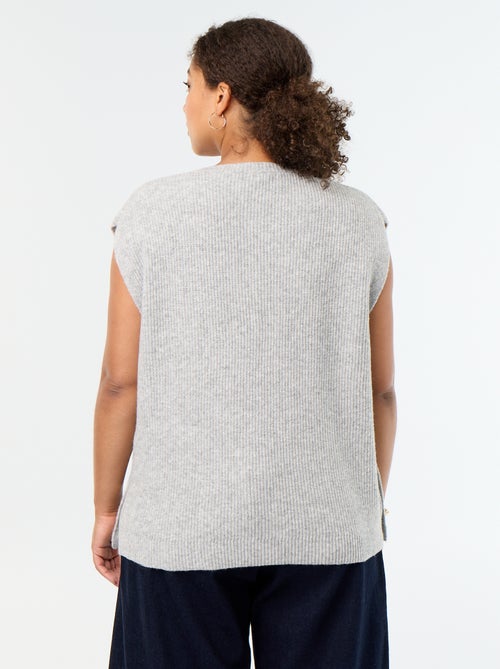 Camisola sem mangas com bijuteria dourada - Kiabi Camisola sem mangas com bijuteria dourada - Kiabi