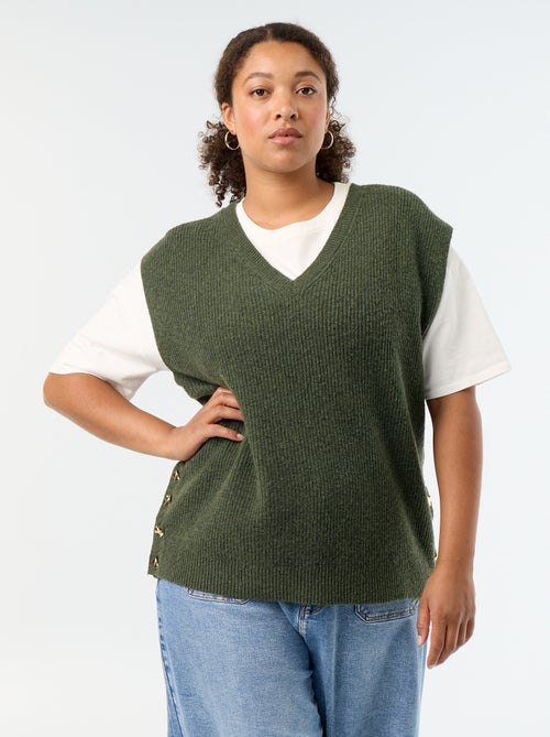 Camisola sem mangas com bijuteria dourada - Kiabi Camisola sem mangas com bijuteria dourada - Kiabi