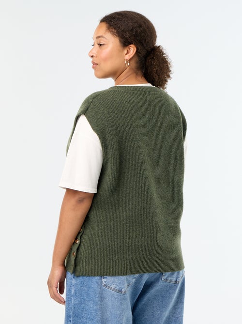 Camisola sem mangas com bijuteria dourada - Kiabi Camisola sem mangas com bijuteria dourada - Kiabi