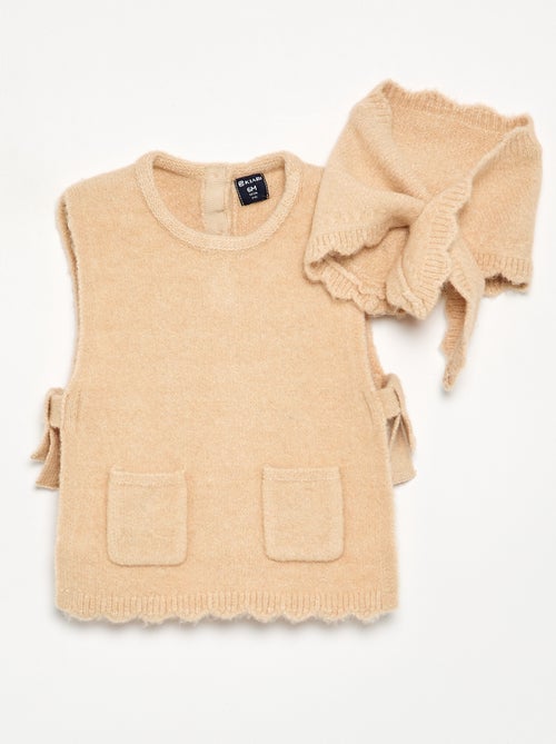 Camisola sem mangas com cachecol amovível - Kiabi Camisola sem mangas com cachecol amovível - Kiabi