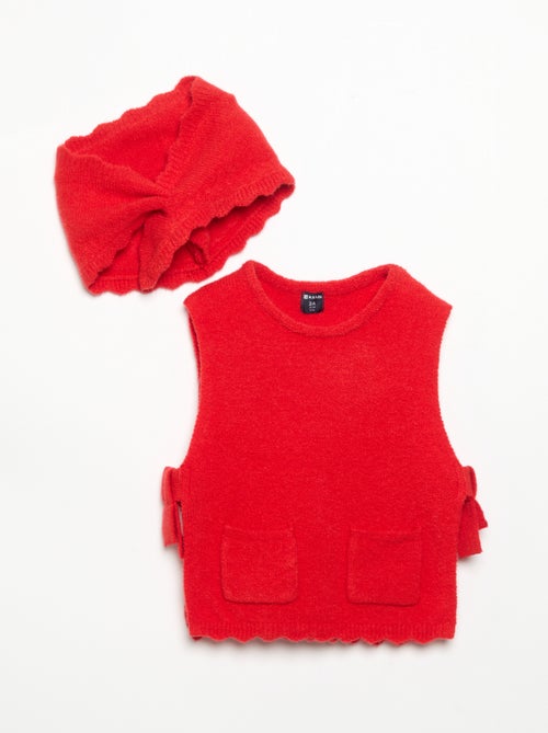 Camisola sem mangas com cachecol amovível - Kiabi Camisola sem mangas com cachecol amovível - Kiabi