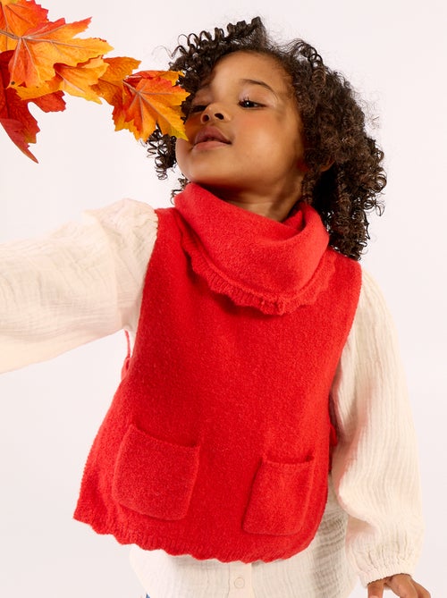 Camisola sem mangas com cachecol amovível - Kiabi Camisola sem mangas com cachecol amovível - Kiabi