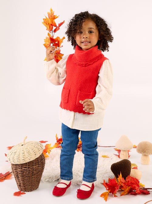 Camisola sem mangas com cachecol amovível - Kiabi Camisola sem mangas com cachecol amovível - Kiabi