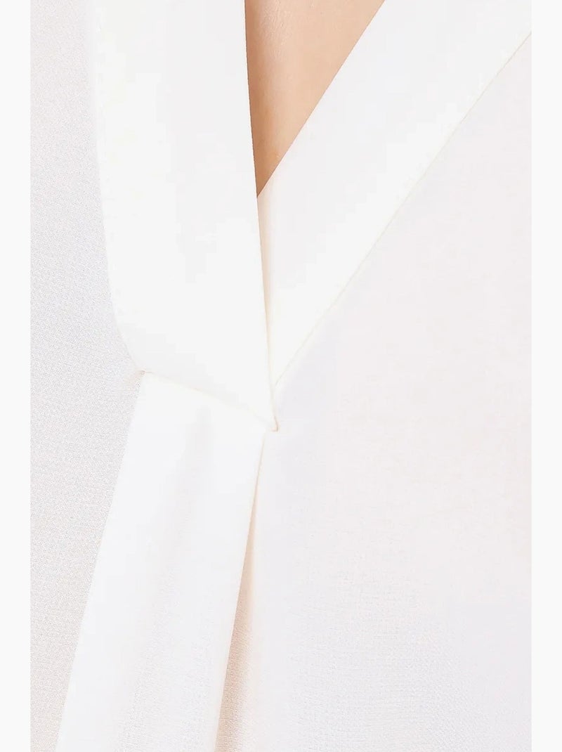 Camisola sem mangas com decote em v semitransparente hiccup Branco - Kiabi
