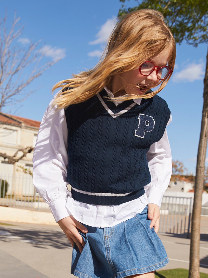 Camisola sem mangas com estampa AZUL - Kiabi