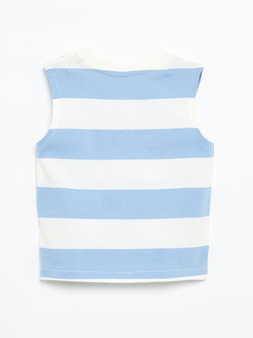 Camisola sem mangas com estampado à frente - Kiabi