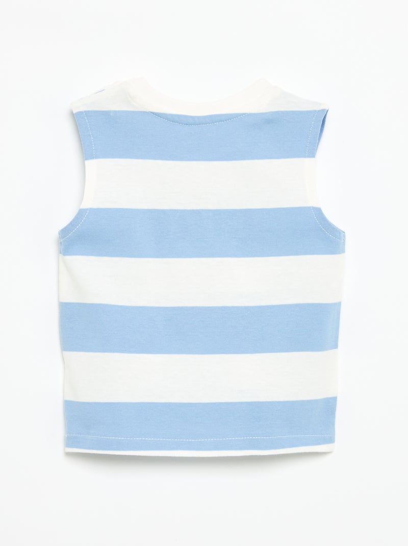 Camisola sem mangas com estampado à frente Azul - Kiabi