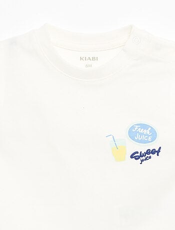 Camisola sem mangas com estampado à frente