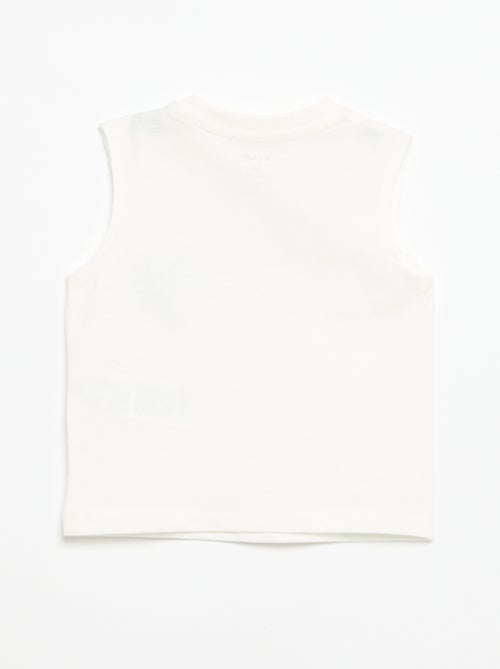 Camisola sem mangas com estampado à frente - Kiabi