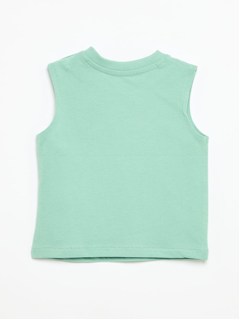 Camisola sem mangas com estampado à frente Verde - Kiabi