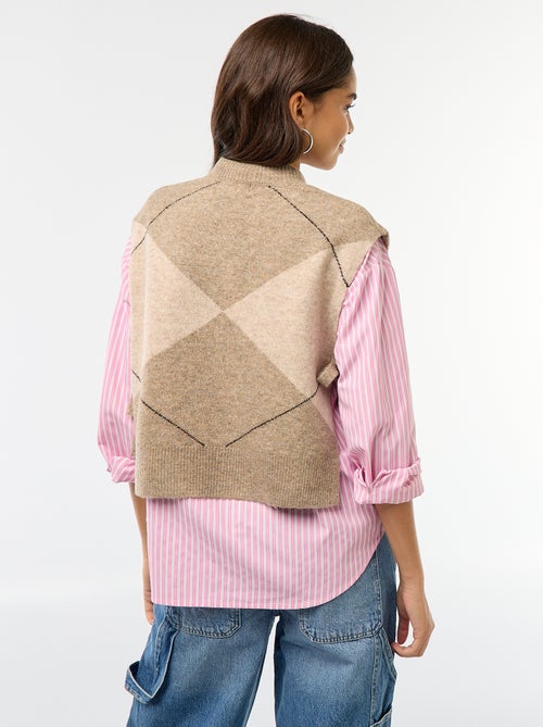 Camisola sem mangas com fitas para atar nas laterais - Kiabi