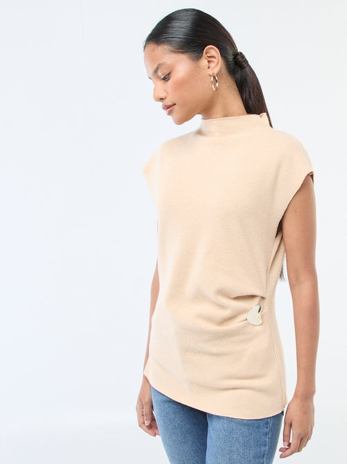 Camisola sem mangas com gola alta - Kiabi