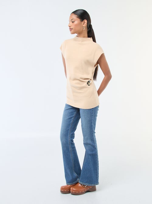 Camisola sem mangas com gola alta - Kiabi