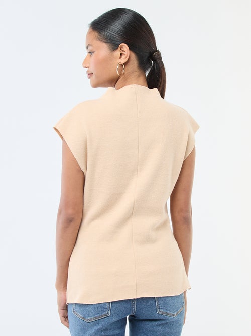 Camisola sem mangas com gola alta - Kiabi