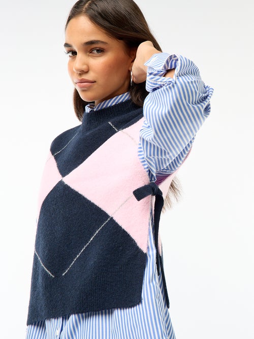 Camisola sem mangas com laços para atar nas laterais - Kiabi