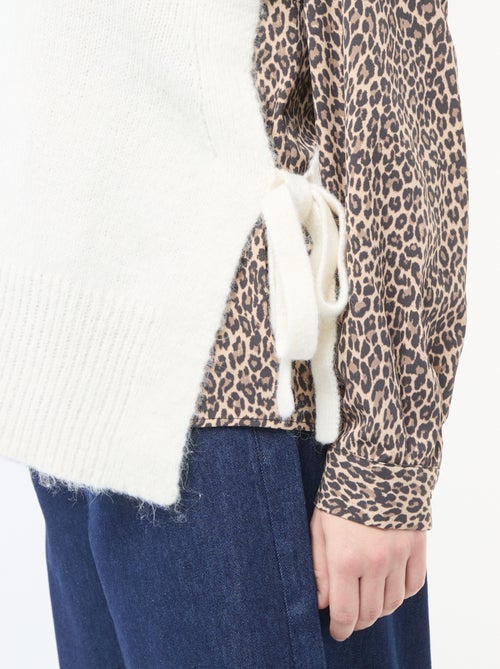 Camisola sem mangas com nó nas laterais - Kiabi