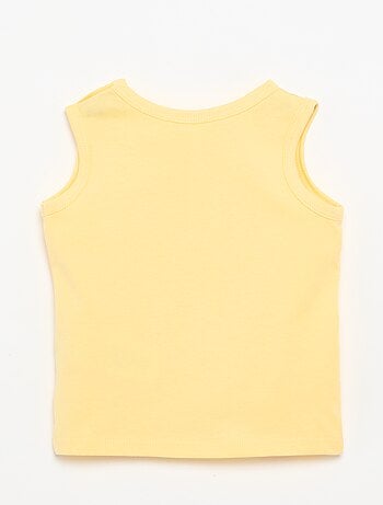 Camisola sem mangas com "patch" no peito