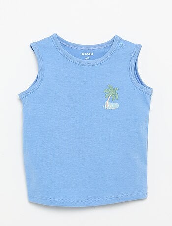 Camisola sem mangas com "patch" no peito