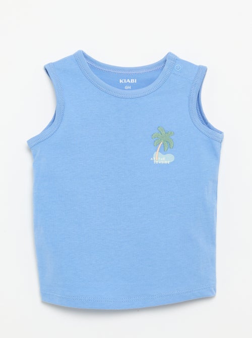 Camisola sem mangas com "patch" no peito - Kiabi Camisola sem mangas com "patch" no peito - Kiabi