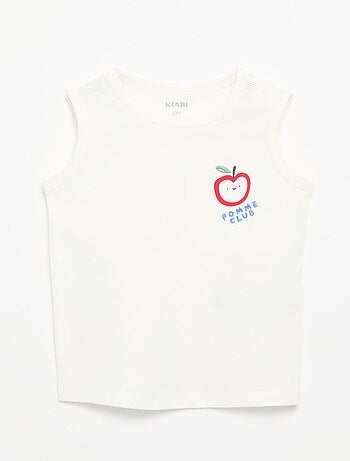 Camisola sem mangas com "patch" no peito