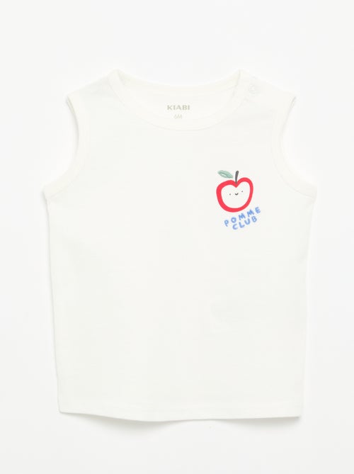 Camisola sem mangas com "patch" no peito - Kiabi