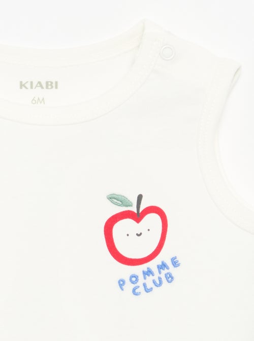 Camisola sem mangas com "patch" no peito - Kiabi